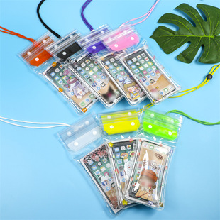 Outdoor Air Bag Mobile Phone Waterproof Bag Cartoon Transparent Sealed Waterproof Mobile Phone Case Floating Swimming Touch Screen Mobile Phone Bag