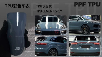 a 5-Year Warranty, Casting-Grade, Automotive Film - 15215m-5-years-warranty-tpu-cement-gray-water-sticker