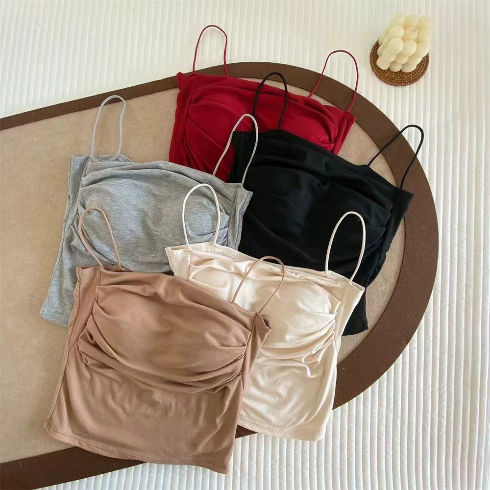 Сплошная хлопковая горячая девушка с нагрудными подушками камзол жилет женщина с тонкими плечами