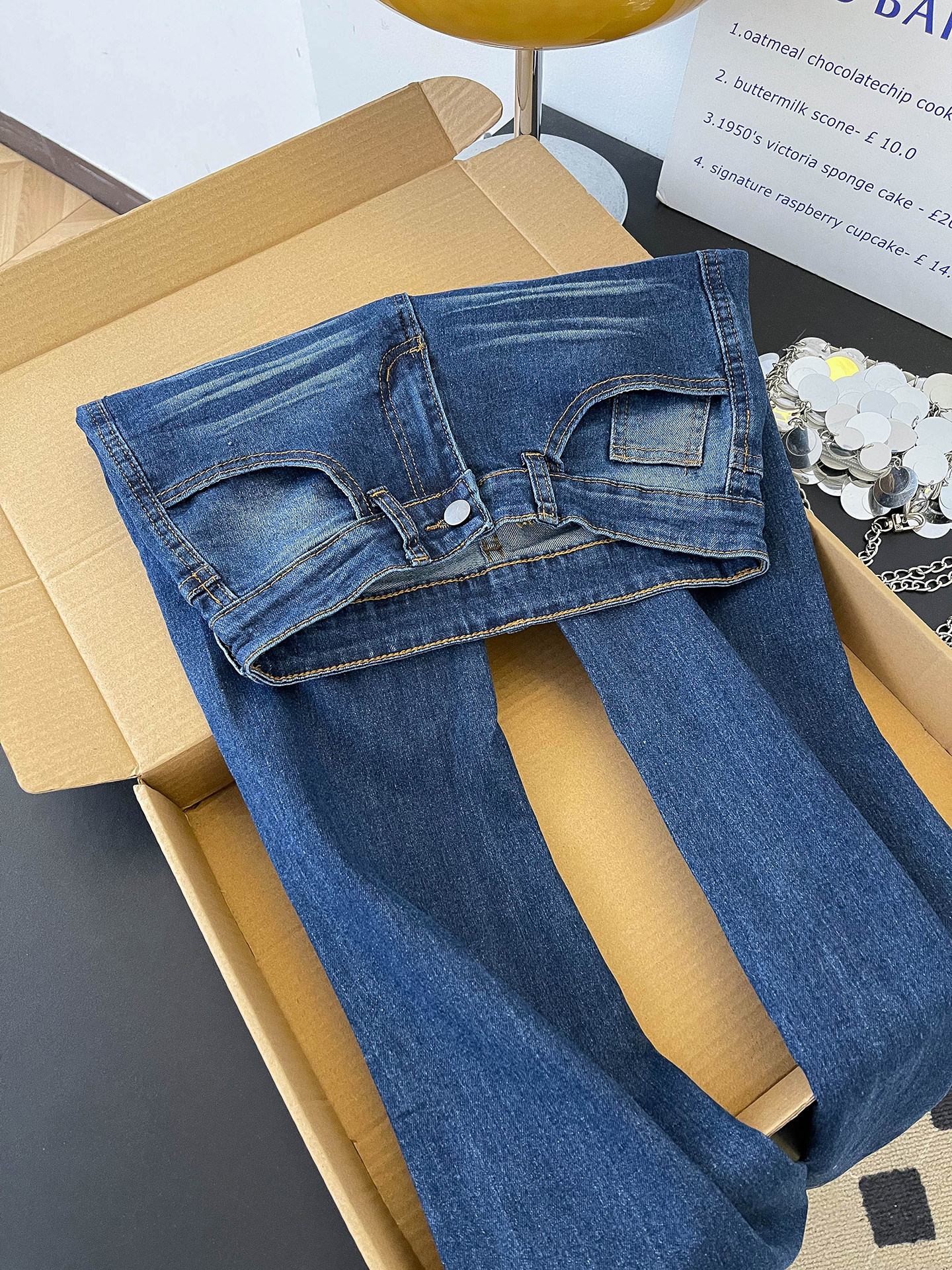 Women's Low Rise Straight Leg Jeans Embroidered Spicy Style Casual Trousers Spring Fashion With Pockets Slightly Flared Floor-Length_ecoleips.com
