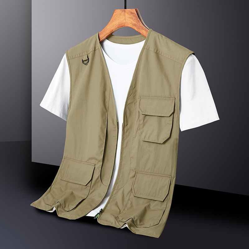 Spring Summer Autumn Outdoor Vest Men's Ultra-thin Waterproof Breathable Casual Fishing Vest Casual Large Size Multi-pocket Jacket Spring Summer Autumn Outdoor Vest Men's Ultra-thin Waterproof Breathable Casual Fishing Vest Casual Large Size Multi-pocket Jacket