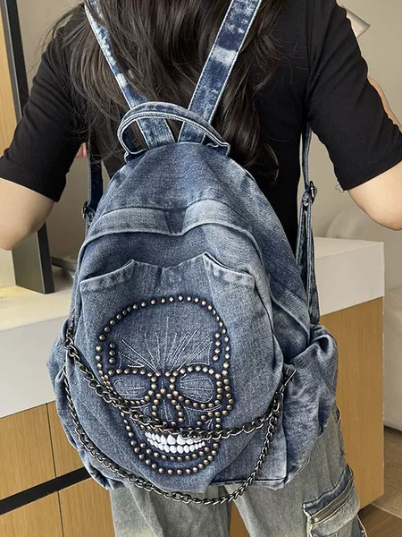 Vintage studded shoulder underarm bag, new suede biker bag, bowknot wasteland style large-capacity bucket bag