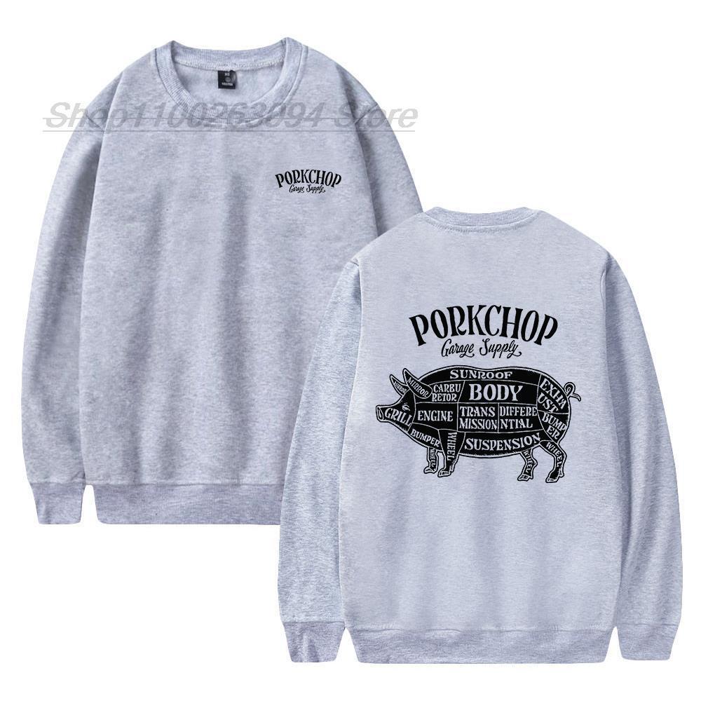 PorkChop Garage Red Sweatshirt Men's Women's Print Pullover