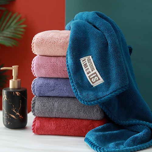 Coral velvet towel Thickened water-absorbent quick-drying beauty salon dry hair towel hand towel group purchase gift factory wholesale