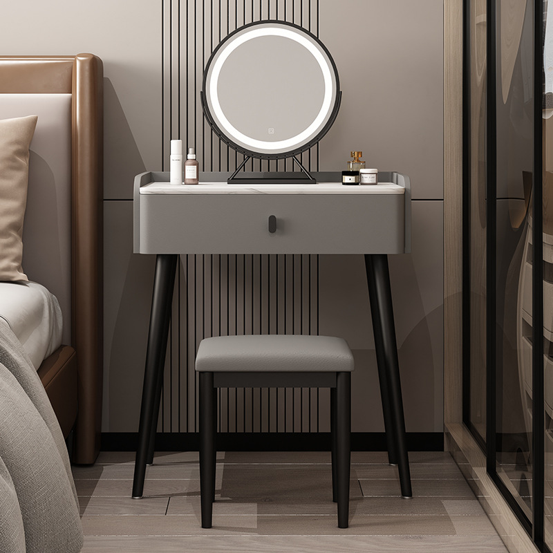 Espejo elegante gris claro negro de madera sólida de los 60CM con tres colores