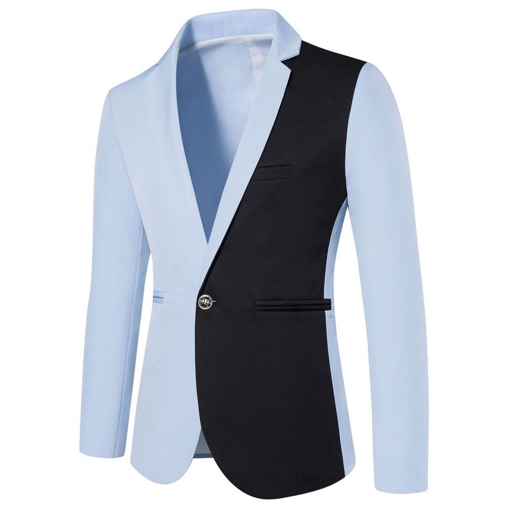 Herren Sakko Color-blocking Stil Für Frühling Und Herbst_voghion.com