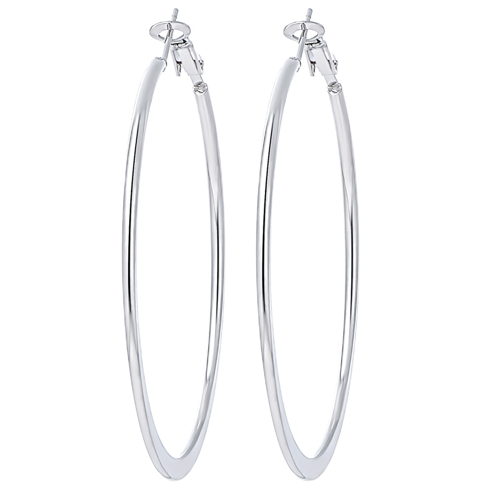 classic fashionable large earrings stainless steel