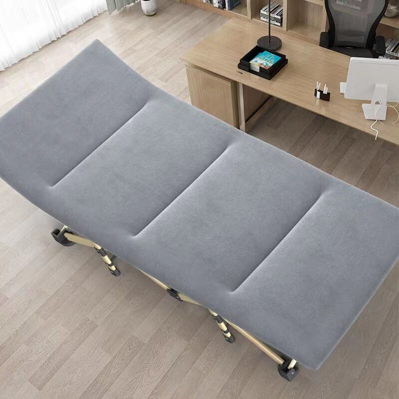 Folding Bed for Single Person, Simple Nap Bed for Home Use, Office Nap Bed for Adults, Outdoor Small Bed, Companion Single Bed