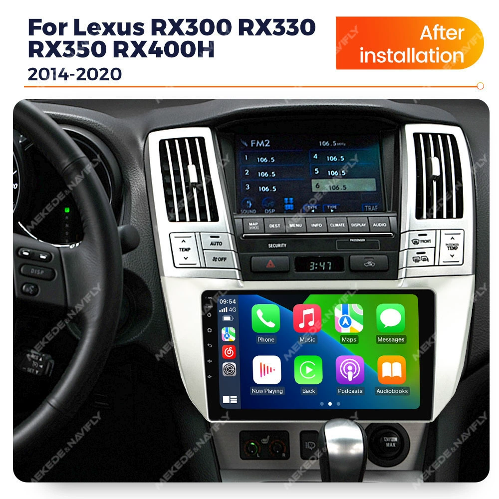 Подходит для Lexus RX S RX300 2003–2009, Android крупный экран, мультимедиа центральной консоли, навигация, радио, 8+256