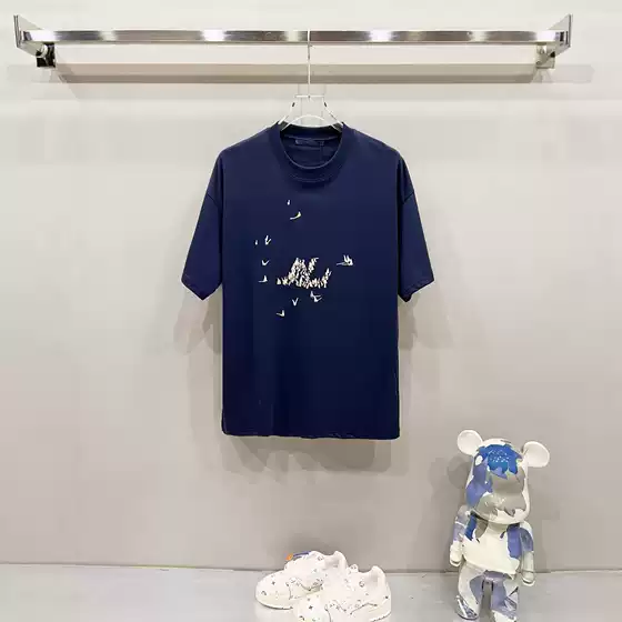 Classic Unisex Crewneck T-Shirt with Full LV Monogram Print - Oversized Fit, Authentic Streetwear, Export Stock