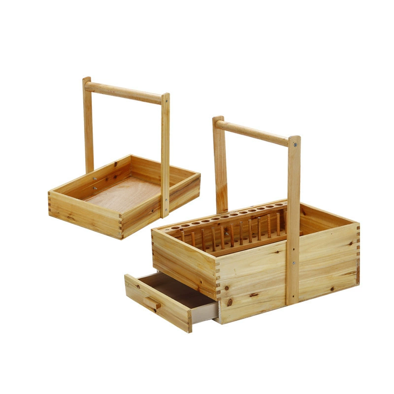 Wooden chemical basket
