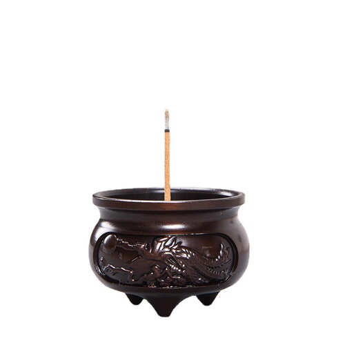 Copper gourd incense insert nine-hole incense holder mini creative Japanese water drop hidden thread incense antique small incense burner lotus stove accessories