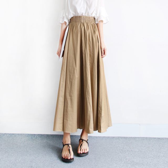 Japanese Style Skirt 2024 Spring New Large Size Women's Fashion Umbrella Skirt Hong Kong Style Big Swing Skirt A- line Skirt