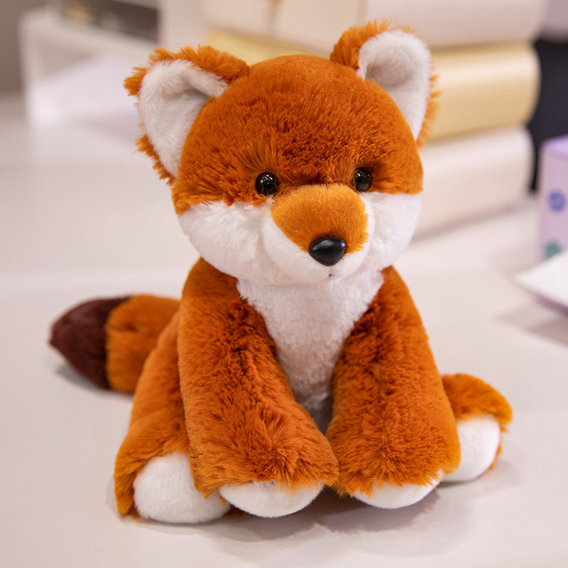 Animales del bosque Tigre Leopardo Raccoon Doll Niños Muñeca de confort Golden Retriever Rana Peluches Muñeca de agarre
