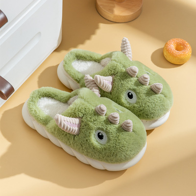 Women's Plush Velvet Closed-Toe Spring Outdoor Bedroom Soft Machine Washable Memory Foam Slippers_voghion.com