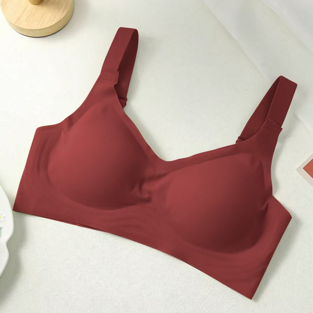 Comercio exterior europeo y americano transfronterizo de gran tamaño sin anillo de acero para recoger los senos, ropa interior antiflacidez, sujetador de mujer de pechos grandes sin costuras image 5