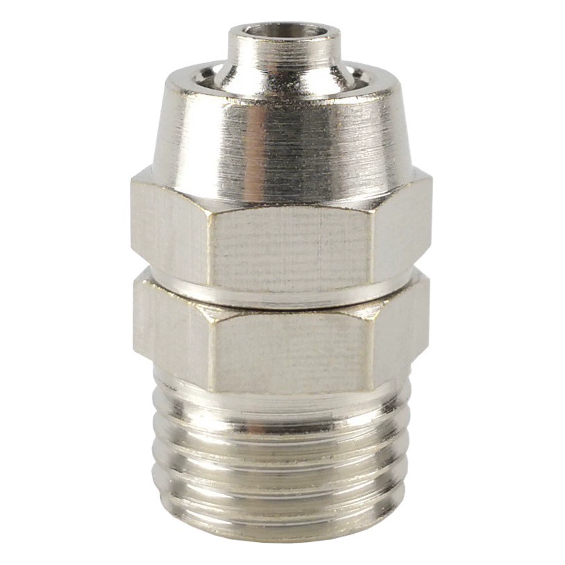 Никелированный медный пневматический быстроразъемный Соединитель с прямой гайкой со Стопорной Гайкой, вставка соединителя воздушной трубы 6-1/8-2/10-3/12-4 минуты 16 мм