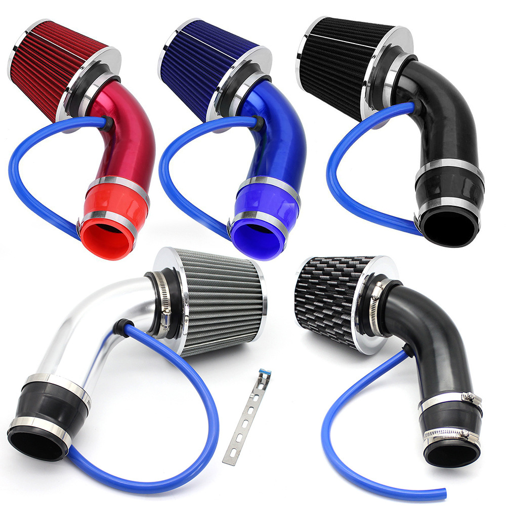 3 inch 76 MM Automotive Intake Aluminum Pipe with Air Filter Intake System Turbocharger Pipe Kit