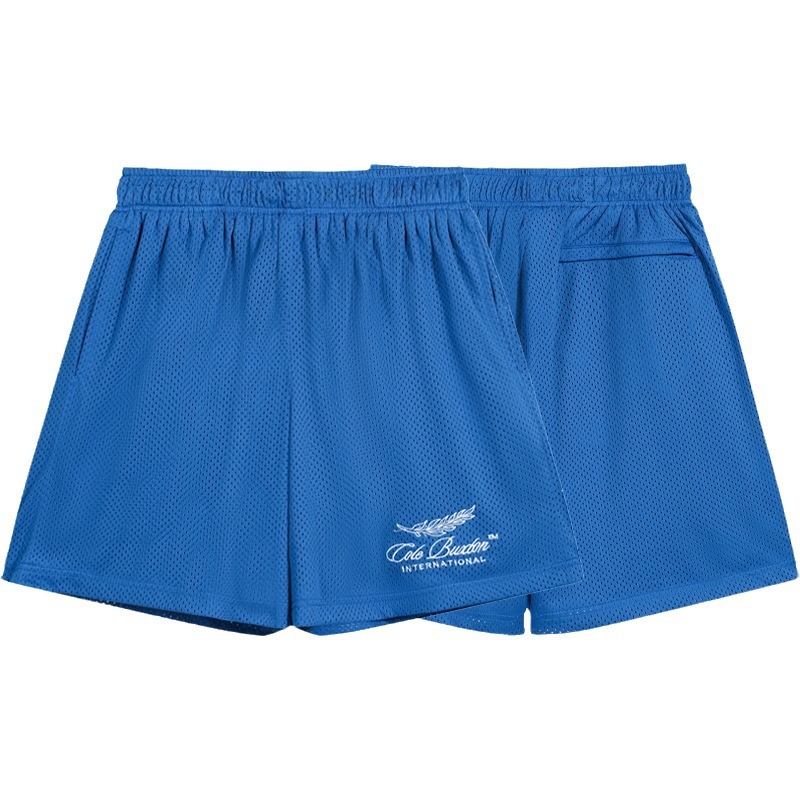 Cole Buxton nicho carta lema logo bordado malla delgada pantalones cortos deportivos casual recortada moda