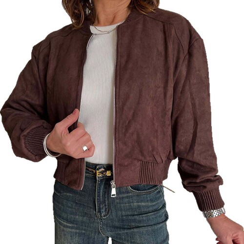 European and American New Arrival Women's Autumn/Winter Fashion All-Match Suede Fleece Solid-Color Zip-Up Jacket Women's Outerwear