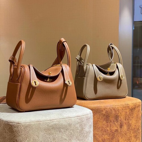 European and American imported TC cowhide wax thread hand-sewn Lindy 26cm Lindy bag doctor bag hand-held shoulder bag for women