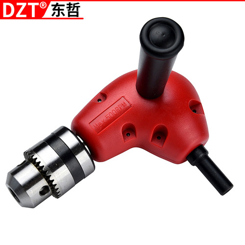 90 degree right angle electric drill three-claw chuck, turning chuck adapter for narrow space drill, alloy drilling accessories tool