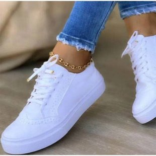Foreign Trade Large Size 2021 Spring and Summer New Lace-Up Flats, Comfortable and Casual Women's Shoes, Round Toe Flats Bottom Pure Color Flats Shoes for Women