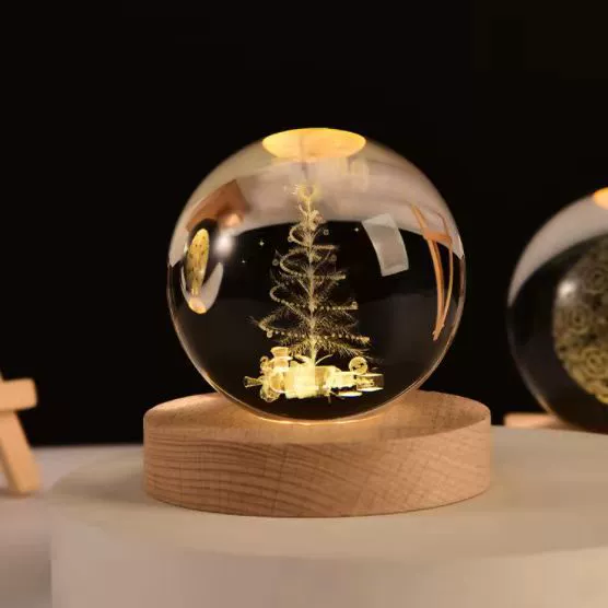 Стекло дерева рождественский креатив белый кристалл, 3D, подарок на день рождения