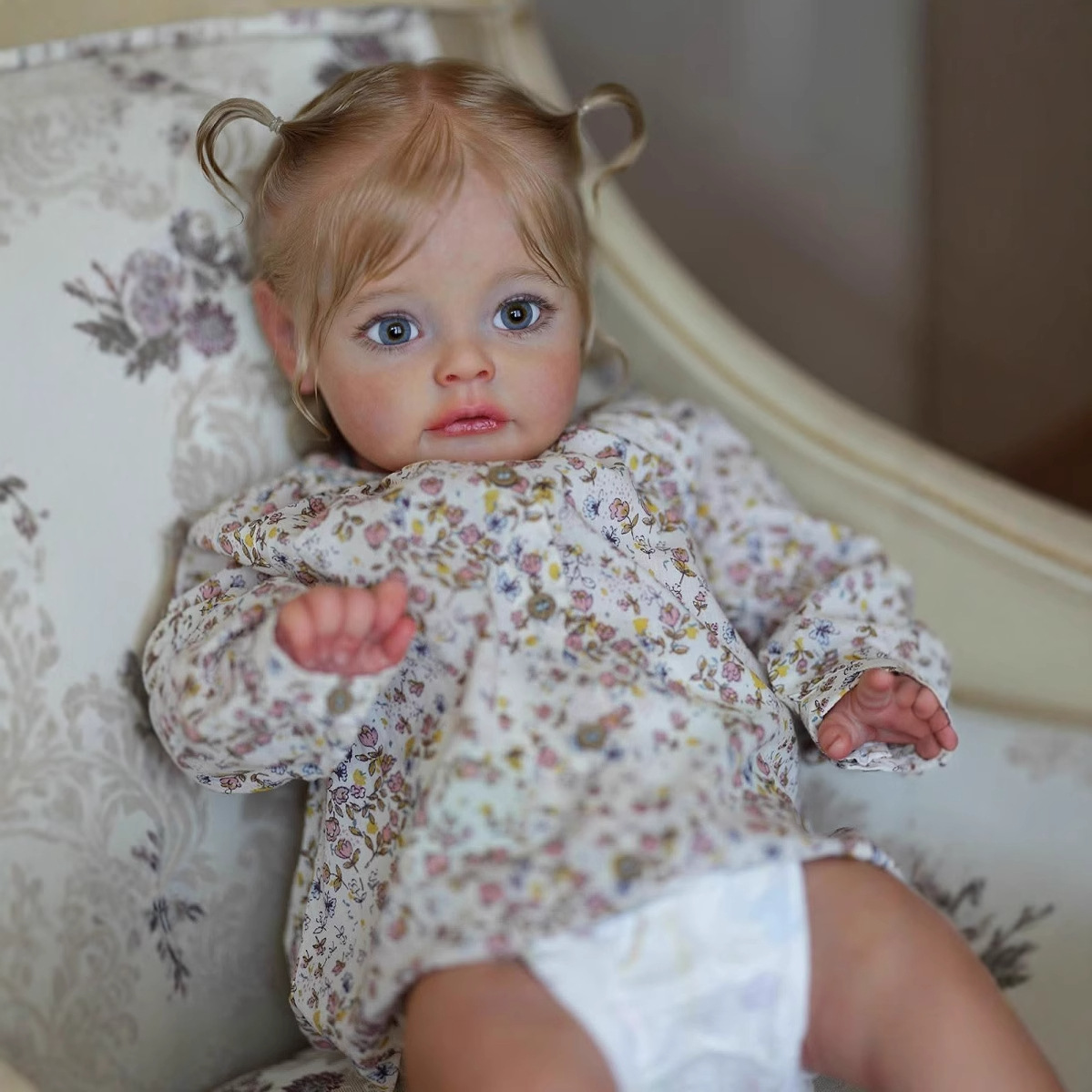 NPK genuino caqi floral Toddler Sue-sue muñeca de simulación pintada a mano en 3D fuente transfronteriza