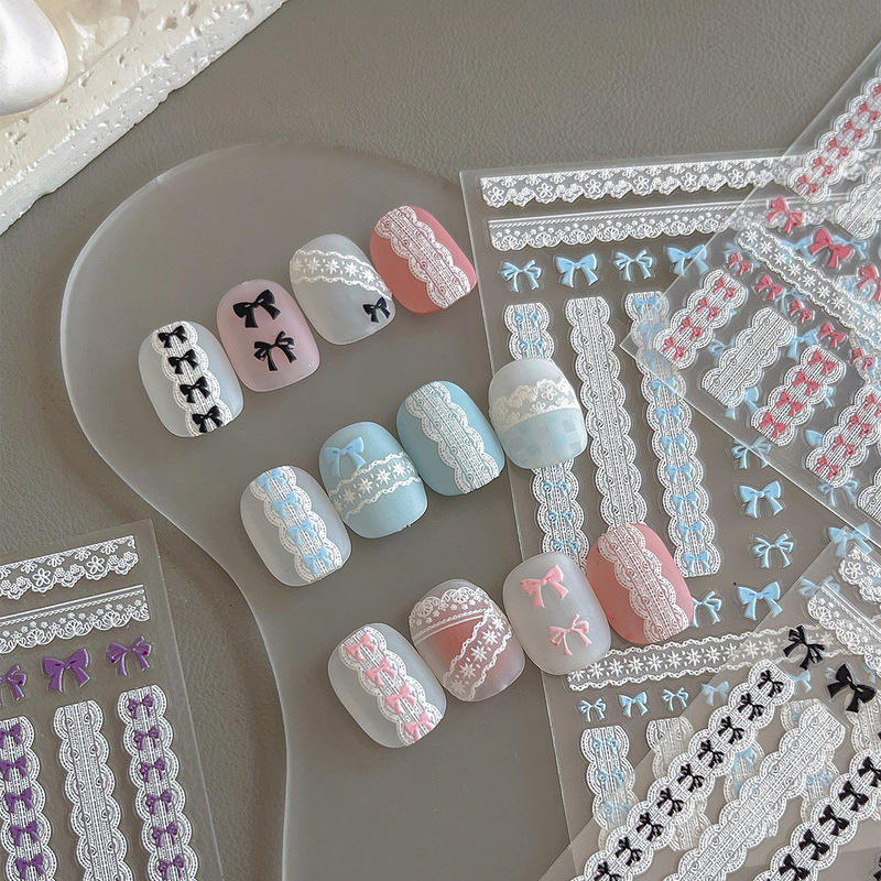 YITU Ant Figure Sweater Texture Embossed Nail Art Sticker Bow Black Blue Pink Nail Decoration YT3761 YITU Ant Figure Sweater Texture Embossed Nail Art Sticker Bow Black Blue Pink Nail Decoration YT3761