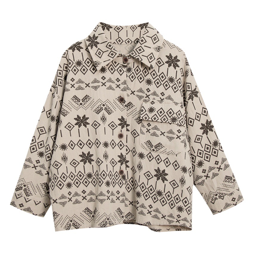 Changguo ropa para niños camisa de niños primavera nueva camisa retro de primavera y otoño para niños camisa de manga larga de estilo coreano para niños