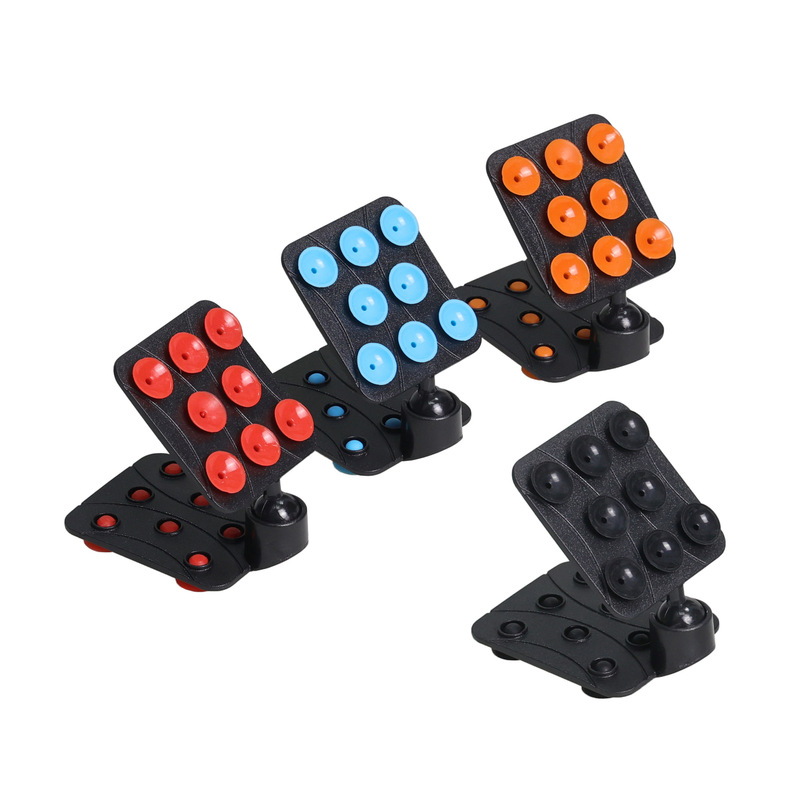 Double-sided 8-point suction cup bracket gecko foot design color suction cup car mobile phone bracket mobile phone base