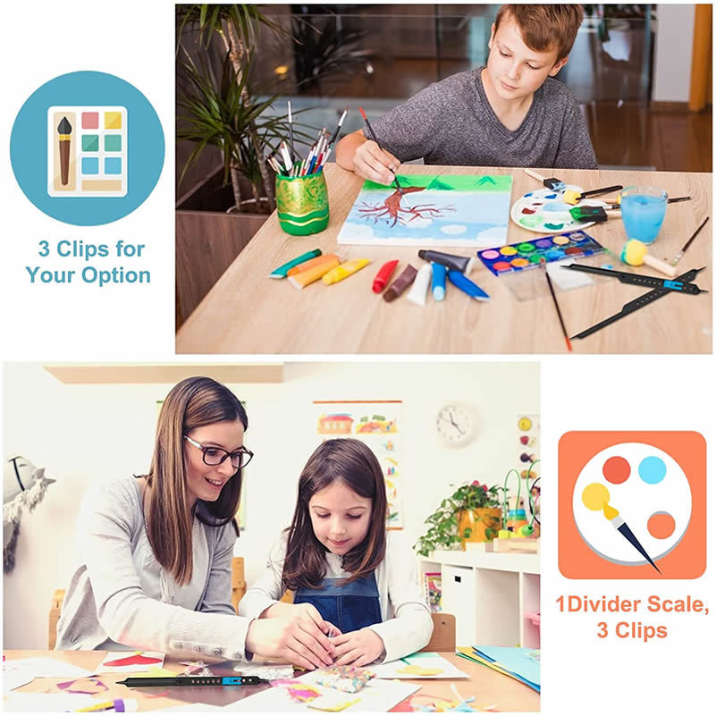 Estudiantes de la escuela primaria y secundaria creativa herramienta de dibujo boceto artista escala de dibujo multifuncional ajustable