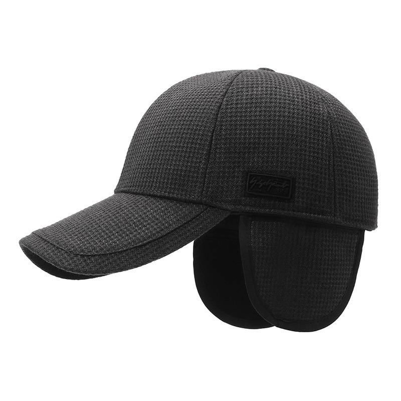 Herren Winter Baseball Cap Mit Ohrenschutz Und Warmem Samtfutter_voghion.com