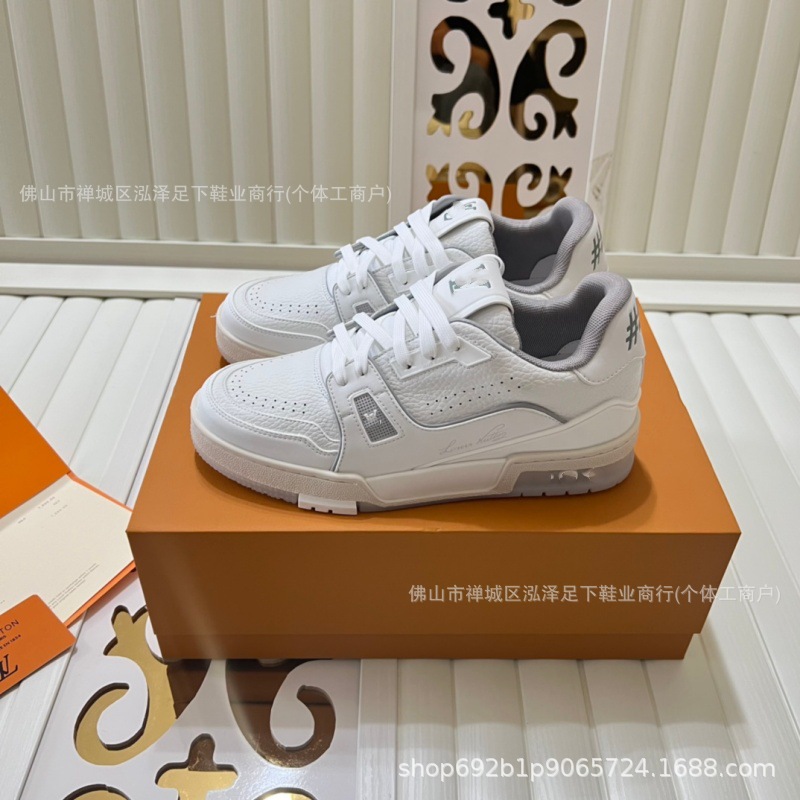 2026 casa de burro blanco zapatos de skate de cemento pareja de moda universal zapatos casuales viejos zapatos de cuero blanco con suela gruesa baja