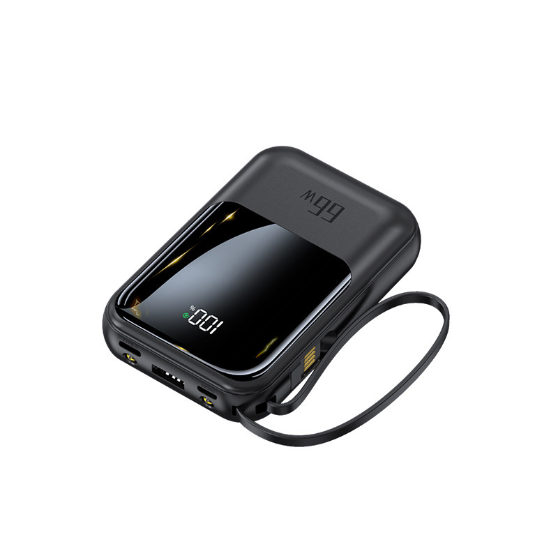 卸売り66w超急速充電宝小型携帯セルフケーブル移動電源20000ミリアンペア大容量|undefined