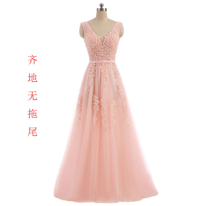 Vestido de Noche con Cuello en V para Mujer de Encaje Sin Mangas para Fiesta image 18
