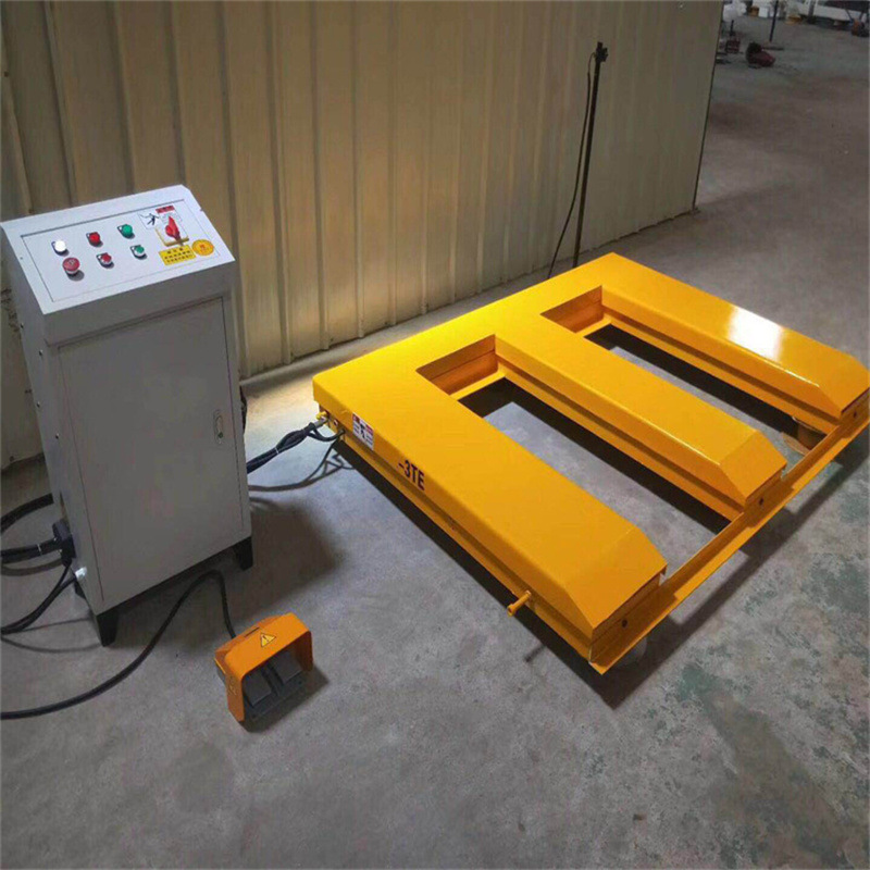 商用板厂免挖坑液压升降台 地牛叉车上料 E字型升降机