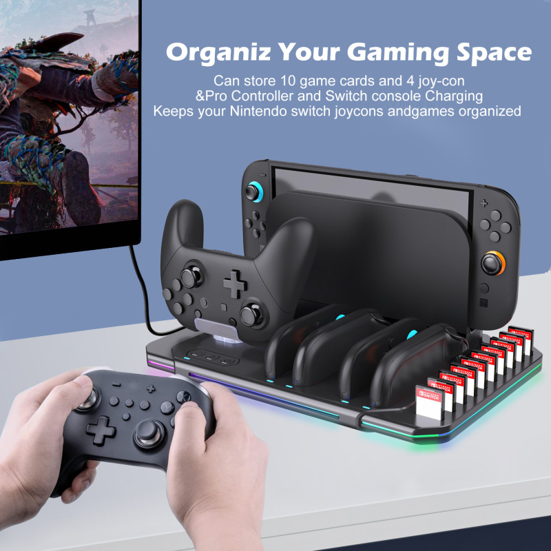 Switch2 冷却ファンベース Joycon 4 充電スタンド ゲームカード付き PRO ハンドル充電|undefined