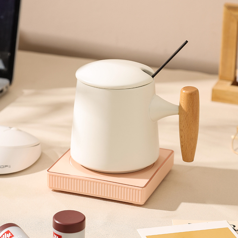 중력 수제 화이트 컵 + 산수유 파우더 쿠션 선물 상자 세트 220V