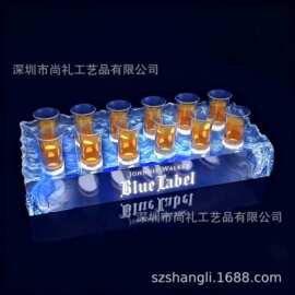 2025新品树脂仿真冰块酒杯展示底座酒吧装饰水晶胶工艺品摆件防水