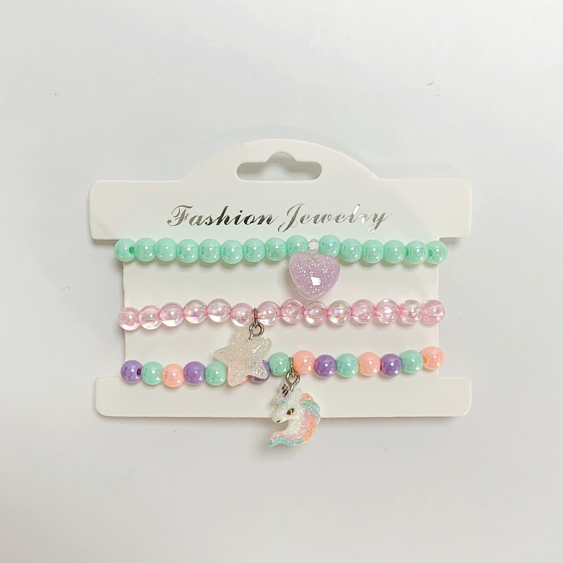 Детский набор с сердечком, аксессуар Handmade, бисер браслет, (跨境 Торговля), корейский стиль