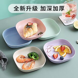 吐骨碟家用餐桌垃圾盘碟骨碟骨头碟创意塑料菜碟果盘小碟子带底座-阿里巴巴