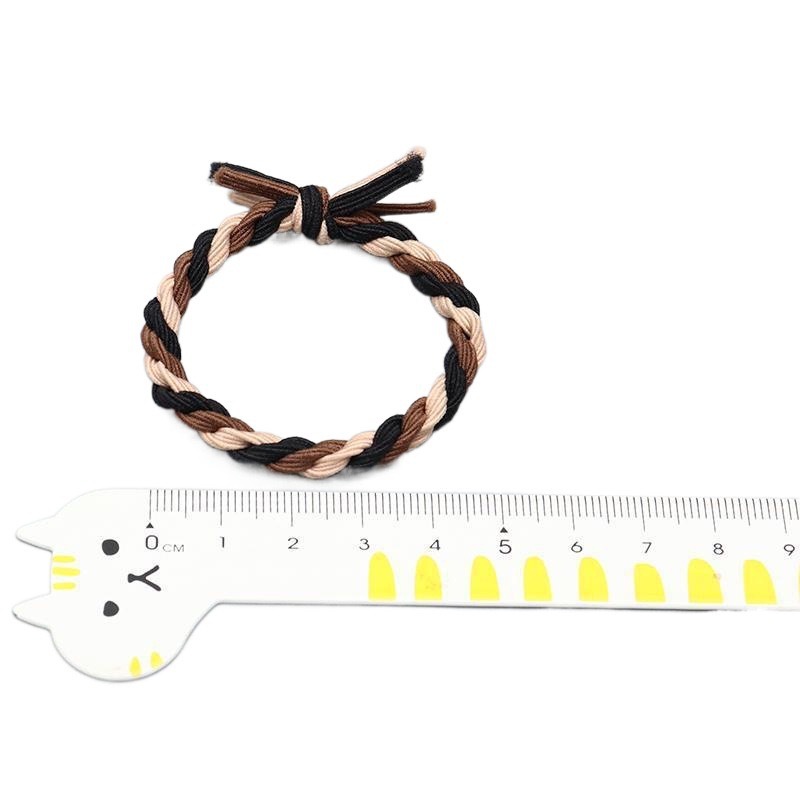 Color de trenza de trenza anillo de cabello de alta elasticidad correa de cabello engrosada cuerda de cabeza tejida a mano corda de cabello al por mayor