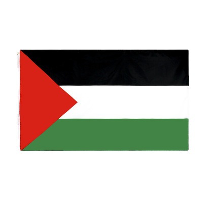 巴勒斯坦国旗现货90*150cm3*5Ft涤纶彩旗子厂家Palestine旗帜批发
