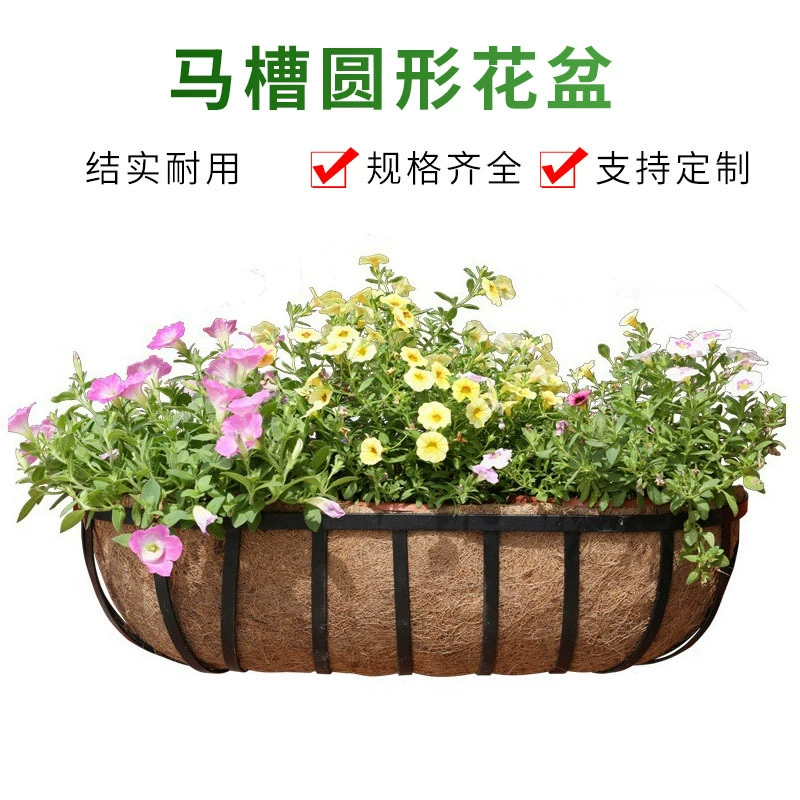 Кокосовый коврик Кокосовый коричневый коврик с кокосовым пальмовым тычинком Кокосовый коричневый цветочный коврик полукруглая ванночка круглый цветочный горшок Amazon оптом