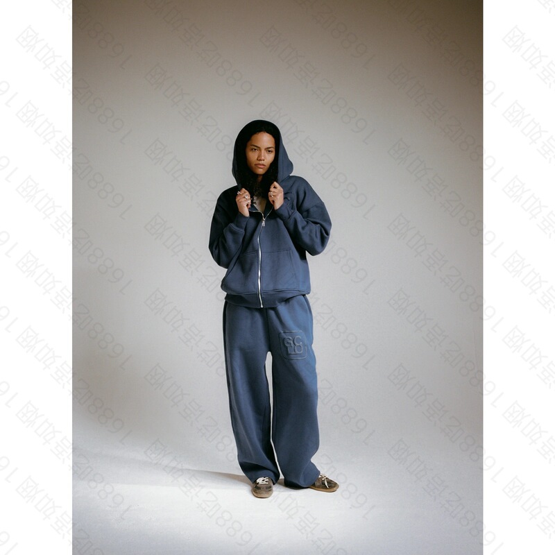 Y2K Long-Sleeved Pullover Zipper Printed Sweatpants Sweatshirt Set Hoodie Punk Dark Street Style Hip-Hop Ins