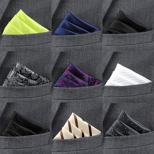 Men's suit pocket square scarf men's shirt handkerchief scarf chest scarf small white formal suit chest scarf silk scarf
