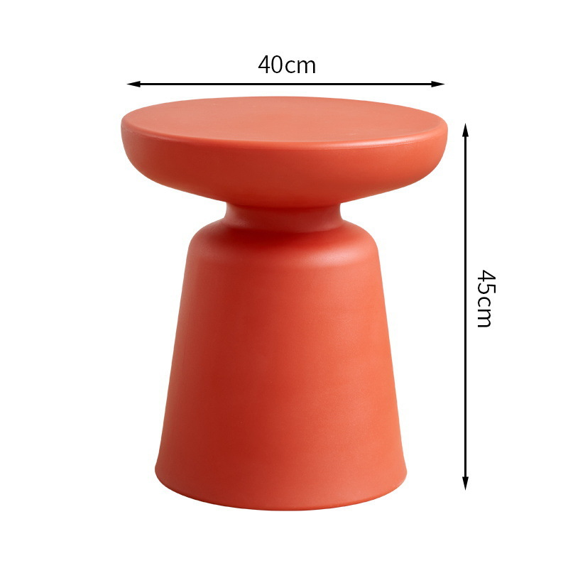 Sofá junto a la mesa de té de la sala de estar simple mesa redonda de cama moderna mesa de cabezal de cama de plástico esquina de mini mesas pequeñas