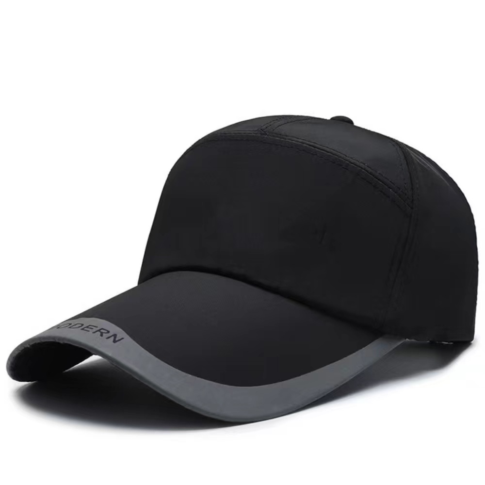 Herren Duckbill Simple Plain Baseball Anpassbare Werbekappe Erweiterte Krempe Outdoor Sonnenschutzhut_voghion.com